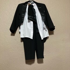 Kids Black and White Tuxedo Costume